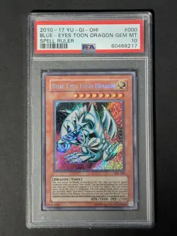 PSA 10 Blue Eyes Toon Dragon SRL-000 Spell Ruler 2010-17 Yugioh Card GEM MINT - Image 1