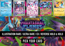 Pokemon Phantasmal Flames: Pick Your Card - Full Art/ex/Reverse Holo/Holo NM TCG - Image 1