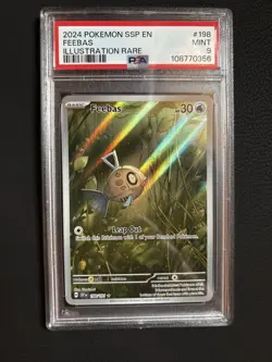 Feebas 198/191 Illustration Rare Surging Sparks Mint PSA 9 - Pokemon Card - Image 1