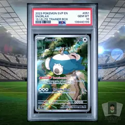 Snorlax 2023 Pokemon SVP EN Black Star Promo 151 ETB #051 PSA 10 GEM MINT - Image 1
