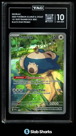 2023 POKEMON SV BLACK STAR PROMOS - SVP EN #051 SNORLAX 151 ETB TAG 10 - Image 1