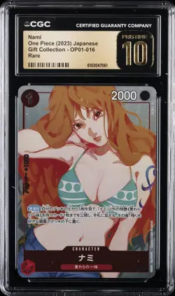 2023 ONE PIECE JPN GIFT COLL, RARE #OP01-016 NAMI CGC 10 PERFECT - Image 1