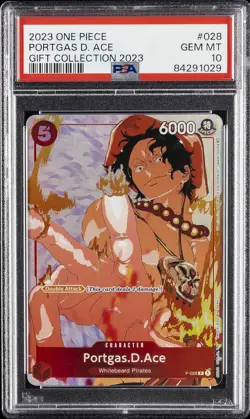 2023 ONE PIECE GIFT COLL 2023 #028 PORTGAS D. ACE PSA 10 - Image 1