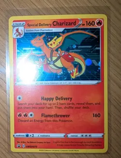 Special Delivery Charizard SWSH075 Black Star Promo Pokemon Card *New* - Image 1