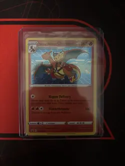 Pokemon TCG Special Delivery Charizard Black Star Promo Card SWSH075 - Image 1