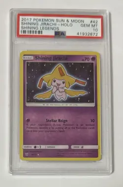 PSA 10 GEM MINT Shining Jirachi Holo Shining Legends Pokemon 42/73 - Image 1