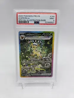 Pokemon TCG Leafeon EX Prismatic Evolutions SIR Card PSA 9 Mint #144/131 - Image 1