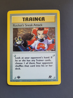 Rocket's Sneak Attack 16/82 Holo Rare 1st Edition Team Rocket LP Pokemon Card - Image 1