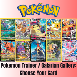 Pokemon Trainer Gallery: Choose Your Card! English NM Full Art Galarian GG TG - Image 1