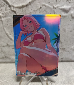 Sakura Trading Card Waifu Goddess Story Anime Girl holo Karte Manga Full Art - Image 1