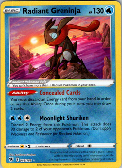 Radiant Greninja - 046/189 - Pokemon Astral Radiance Radiant Rare Card NM - Image 1