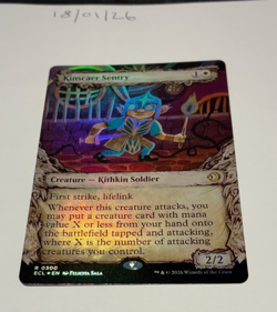 Magic the Gathering MTG Kinscaer Sentry x1 Rare Showcase FOIL Card NM/M Eclipsed - Image 1
