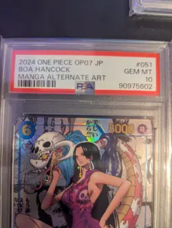 PSA 10 ONE PIECE Card Boa Hancock OP07-051 Comic Parallel Manga Alt Art Japanese - Image 3