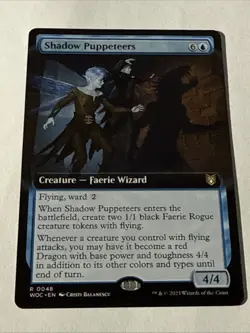 Shadow Puppeteers (Extended Art) Commander: Wilds of Eldraine 48 Near Mint - Image 1