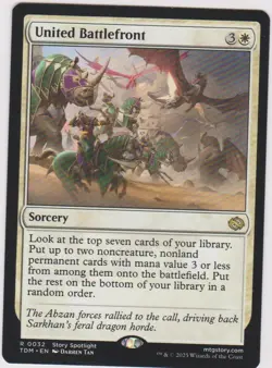 UNITED BATTLEFIELD 1X MTG MAGIC N-MINT UNPLAYED TARKIR DRAGONSTORM RARE WHITE - Image 1