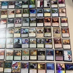 Huge Magic the Gathering lot 80 Rares and mythic foil lands borderless NM etc - Image 1