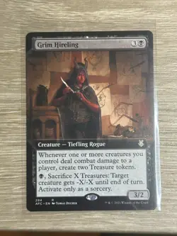Magic: The Gathering Grim Hireling Extended Art Rare 294 Commander AFR - Image 1