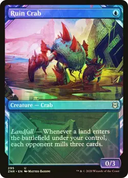 Ruin Crab (Showcase) NM Foil MTG Zendikar Rising [ZNR] #295 Blue Mill Near Mint - Image 1