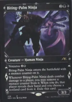 Biting-Palm Ninja (Showcase) - Kamigawa: Neon Dynasty: #338 Lp C286 - Image 1