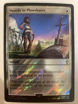 Swords to Plowshares (Surge Foil) 0256 (NM) Final Fantasy FIC Magic MTG - Image 1