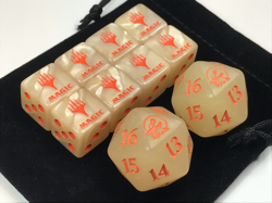 mtg Midnight Hunt Spindown 2 Oversized Glow in the Dark Dice d20 - 8 Promo Dice - Image 1