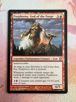Purphoros, God of the Forge - Light Play LP - Theros - MTG: Magic the Gathering - Image 1