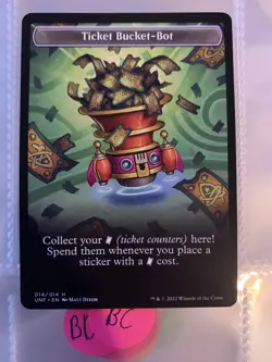 Ticket Bucket-Bot Token - Unfinity UNF #014 - Magic: The Gathering MTG Card - Image 1