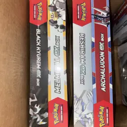Pokemon EX Box Bundle - Black Kyurem Melmetal Reshiram & Archaludon - Sealed TCG - Image 1