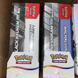 Pokemon EX Box Bundle - Black Kyurem Melmetal Reshiram & Archaludon - Sealed TCG - Image 2