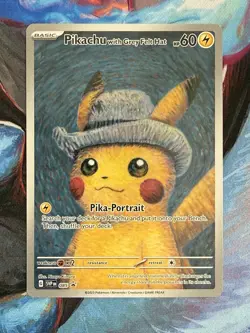 Pokemon x Van Gogh: Pikachu with Grey Felt Hat - 085 Promo Card - Clean! 💎 🔥 - Image 1