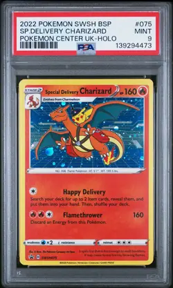 SPECIAL DELIVERY CHARIZARD Pokemon Center UK Promo #075 PSA 9 Pokemon - Image 1