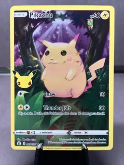 Pokemon TCG Pikachu Pokemon 25th Celebration Classic Collection 005/025 2021 NM - Image 1