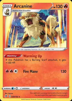 Pokemon Arcanine (28/236) Rebel Clash LP - Image 1