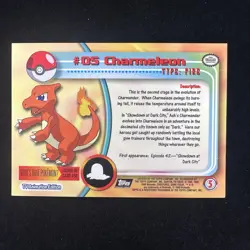 1999 Pokemon Topps TV Animation #5 Charmeleon Card - Image 2