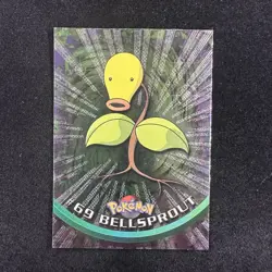 1999 Topps Pokemon TV #69 Bellsprout Silver Foil Black Logo (Rays 2nd Print) - Image 1