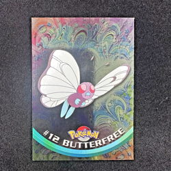 Butterfree Foil #12 Topps Pokemon TV Animation Blue Logo Holo - Image 1
