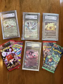 CGC AGS Graded Pokemon Card Lot And X4 Japanese packs - Image 1