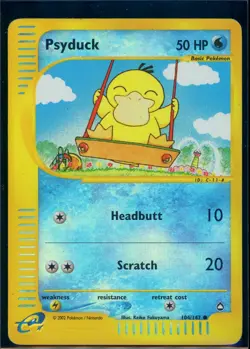 Pokemon AQUAPOLIS - #104/147 Psyduck - Reverse Holo - ENG - HP/DMG - Image 1