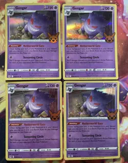 4x Gengar 066/196 NM Holo Rare Stamped Trick or Trade 2023 Pokemon TCG - Image 1