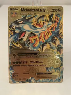Pokemon Mega McHarizard EX Gold Foil Card 230 HP - Image 1