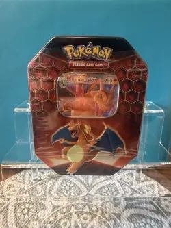 Pokemon TCG Hidden Fates Tin Charizard GX Factory Sealed - Image 1