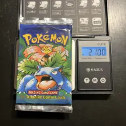 21g HEAVYU Wizards of the Coast Pokemon Shadowless Base Set Booster Pack 742818061582 - Image 1