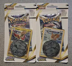 2 x Pokemon Brilliant Stars Blister Booster Packs Eevee Flapple Promos - Image 1
