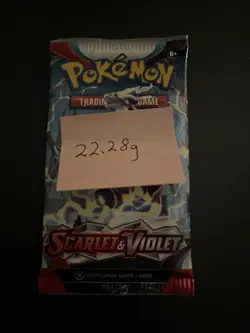 VERY HEAVY 22.28g Scarlet And Violet Base Pokemon TCG Booster Pack - Image 3