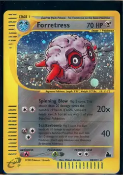 Pokemon SKYRIDGE - #H8/H32 Forretress - Holo - ENG - SWIRLS - Moderately Played - Image 1