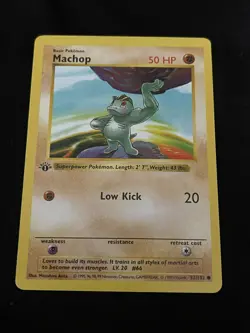 Pokemon Machop (52/102) 1st Edition Shadowless Base Set NM/M NP - Image 2