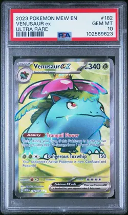 Pokemon TCG Venusaur EX PSA 10 182 Gem Mint Full Art 151 2023 - Image 1