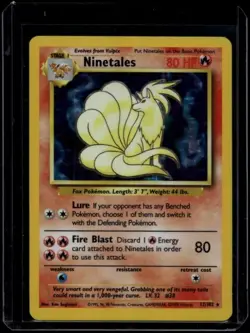 Pokemon TCG Ninetales 12/102 Base Set Holo HP - Image 1