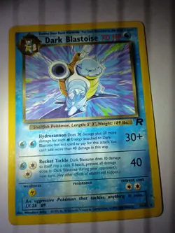 Dark Blastoise 20/82 Pokemon TCG Vintage Rocket Set WOTC Non Holo Rare 1999-2000 - Image 1