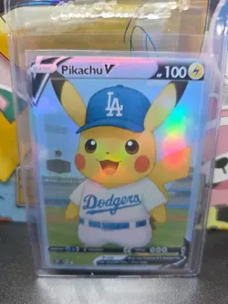 PokeTeamLegends Pokemon Card Holo (NonTcg) PTL957 Dodgers Pikachu - Image 1